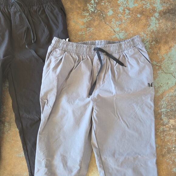 Hurley Boys Performance Jogger Lot of 2 Size 14/16 Black Gray Pants Active - Picture 3 of 10